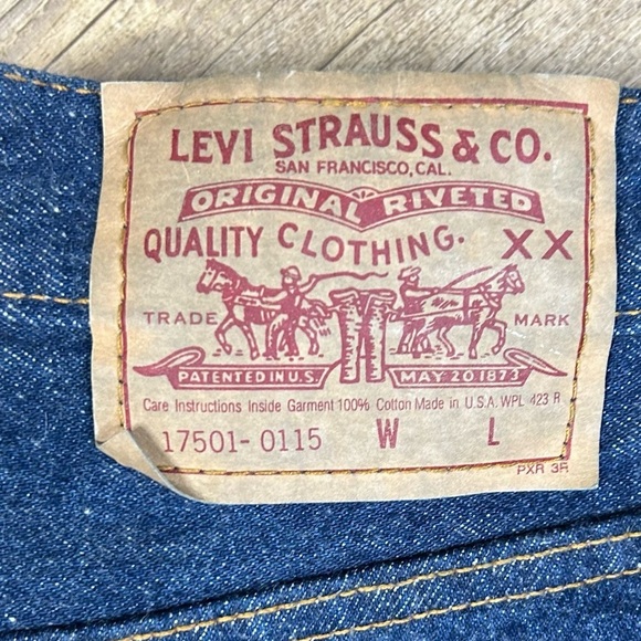NEW Vintage Levis 501 Dark Wash 13 1993 Valencia St Factory USA 17501-0115 - Picture 16 of 16